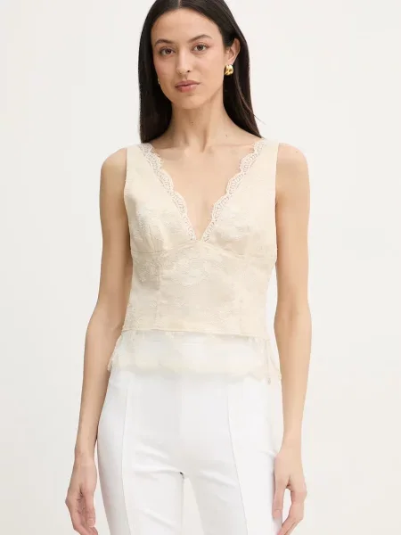 Pinko top pentru femei din in bej