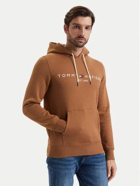 Tommy Hilfiger Hanorac Logo Maro alb