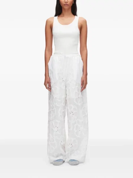 Pantaloni 3.1 Phillip Lim cu model floral alb