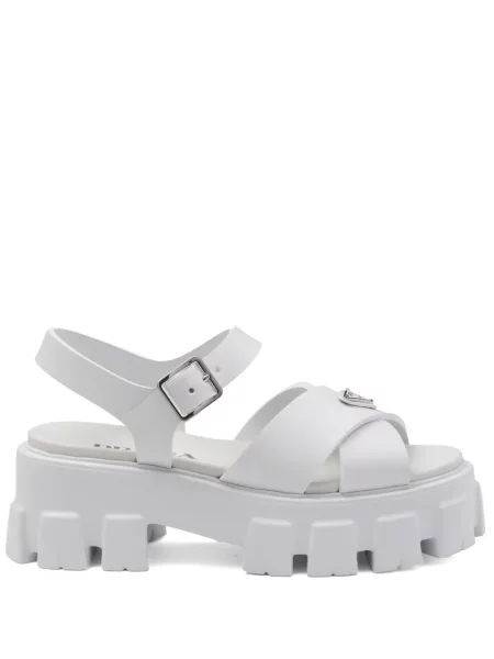 Sandale Prada cu platformă alb