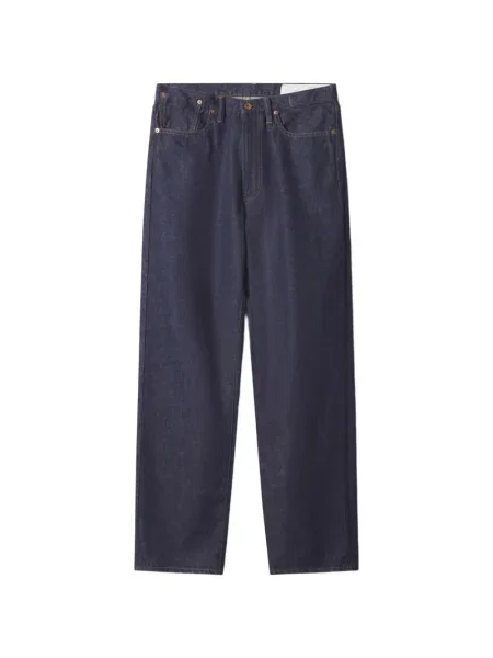 Blugi cu picior larg Maison Kitsune cu autograf albastru