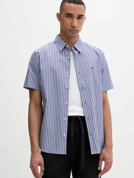 Calvin Klein koszula z bawełną niebieska