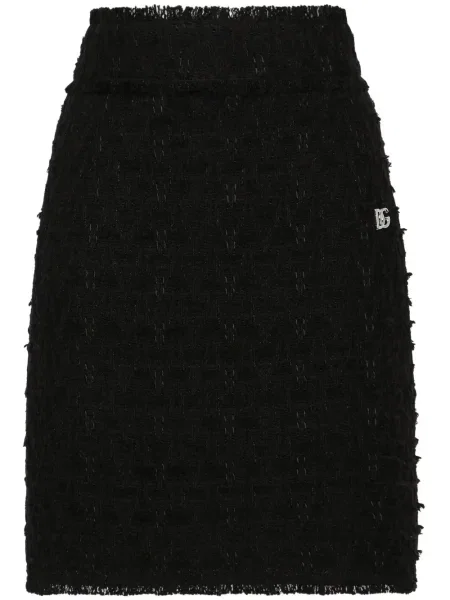 Fustă Dolce & Gabbana de mătase negru