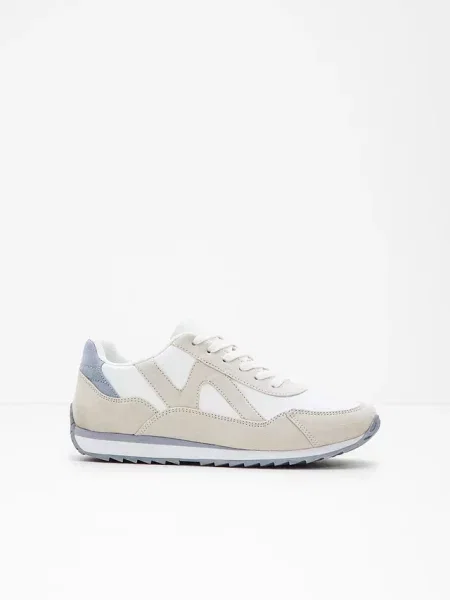 Sneakersy z profilowaną podeszwą białe