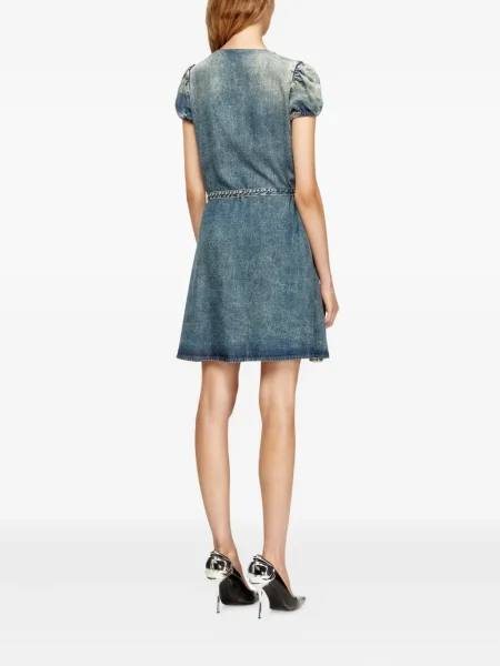 Костюм мини рокля Diesel синьо