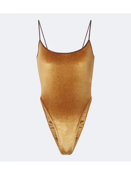 Body Jacques Wei de catifea cord maro
