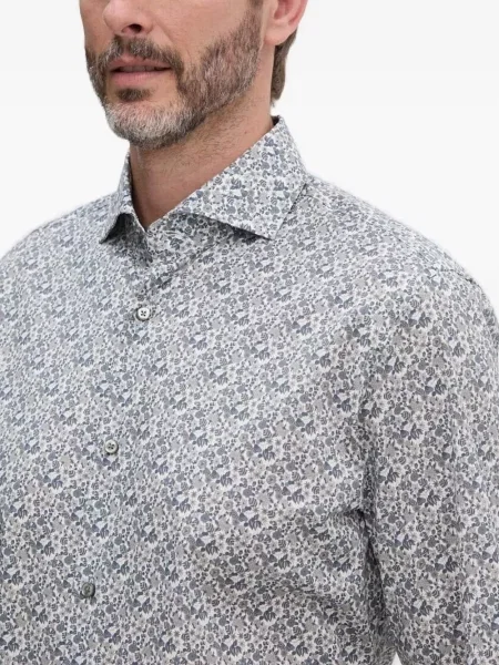 Cămașă Joop! cu model floral cu imagine gri