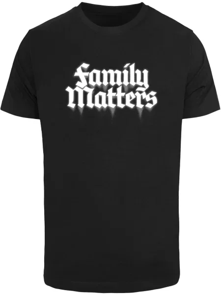 Mister Tee Tričko Family Matters černá bílá