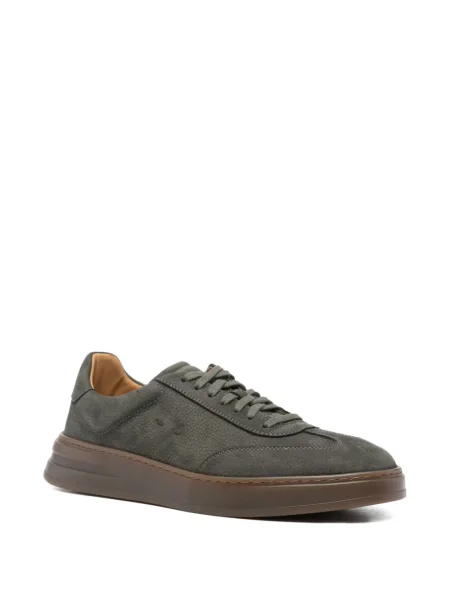 Δερμάτινα sneakers Henderson Baracco με κορδόνια πράσινο