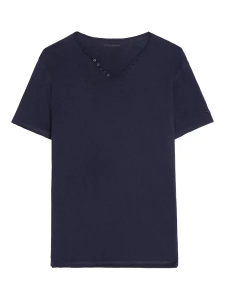 Tricou Zadig&voltaire cu decolteu în V albastru