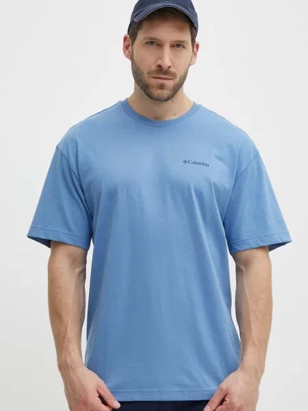 Columbia t-shirt Burnt Lake z nadrukiem niebieski