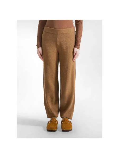 Pantaloni Deha tricotate maro