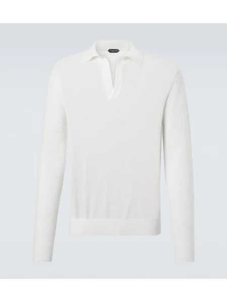 Pulover Tom Ford transparente alb