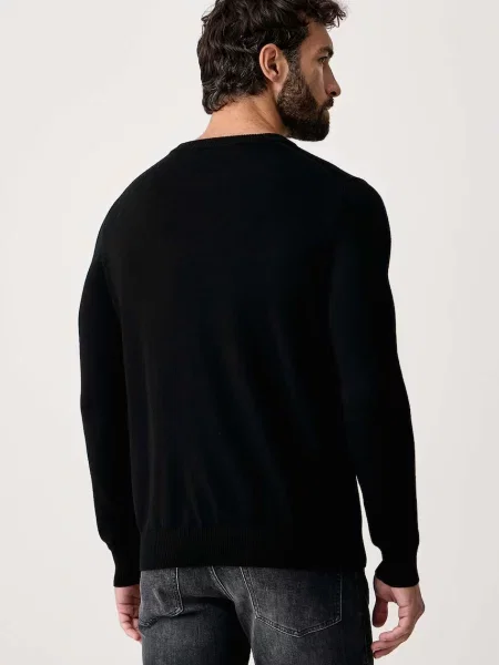 Trussardi sweter wełniany czarny