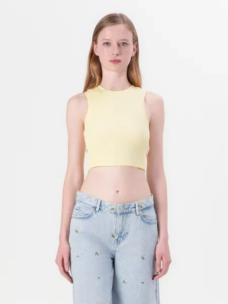 ONLY Top ONLVILMA deschis galben