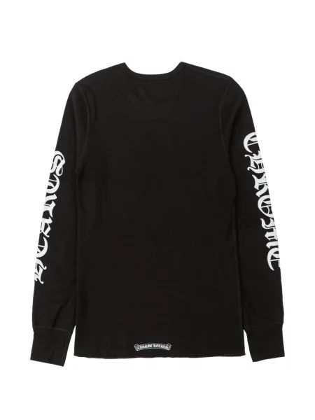 Długa koszulka Chrome Hearts w serca z logo czarna
