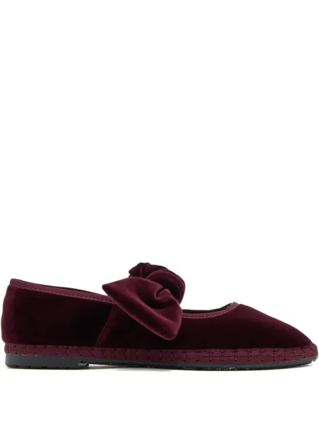 Espadrile Flabelus cu funde violet