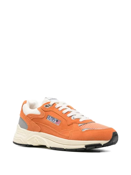 Sneakerși Autry din piele de căprioară portocaliu