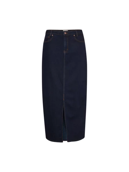 Spódnica jeansowa My Essential Wardrobe z wysoką talią niebieska