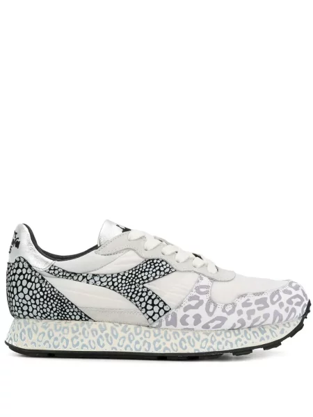 Sneakerși Diadora cu imagine cu model leopard alb
