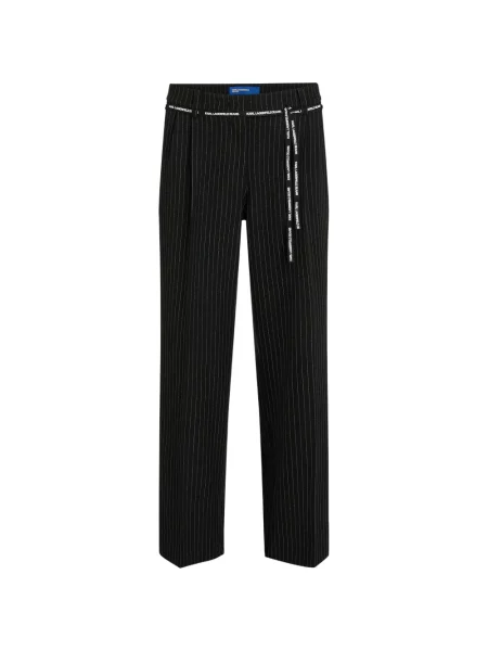 Pantaloni Karl Lagerfeld Jeans cu autograf negru