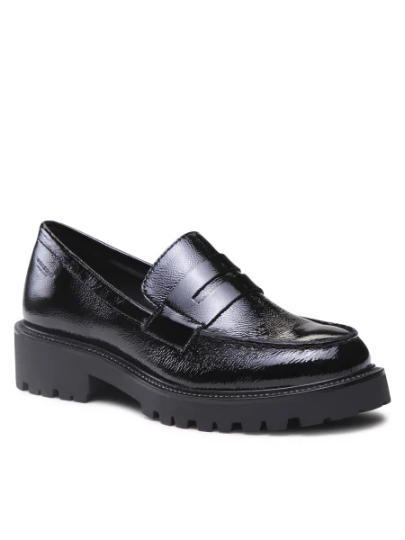Кожени мокасини Vagabond Shoemakers KENOVA с равна подметка черно
