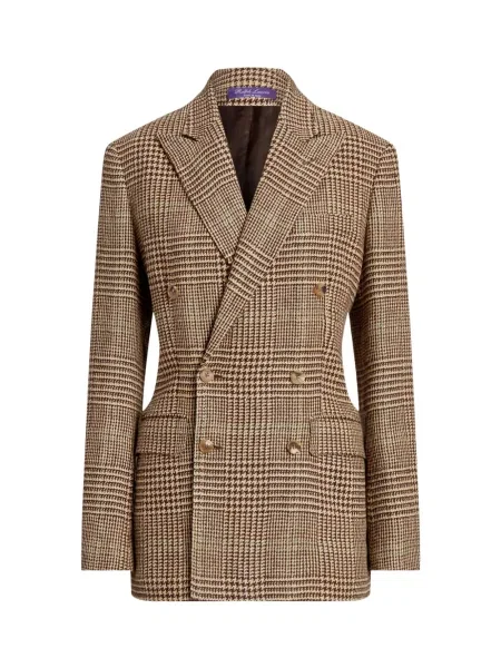 Sacou Ralph Lauren Collection în carouri maro