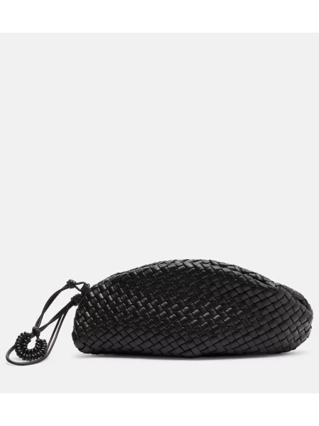 Geantă plic Bottega Veneta din piele maro