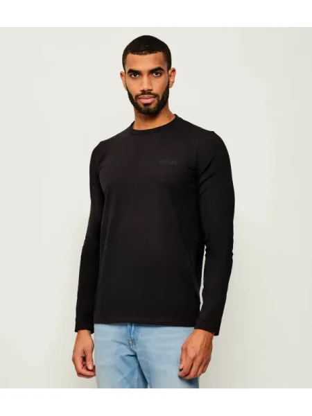 Tricou mânecă lungă Replay stretch negru
