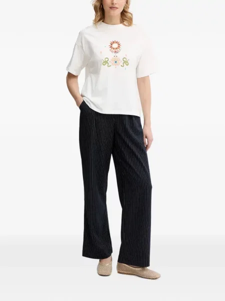 Tricou Never Fully Dressed cu imagine alb