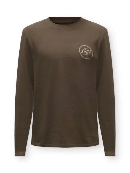 BLEND Tricou BHKIARAN / cappuccino maro