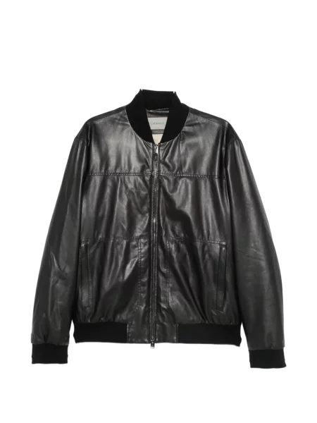 Geanta de piele Canali negru