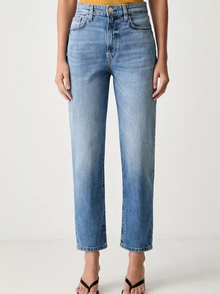 Guess blugi mom fit pentru femei NEW MOM albastru