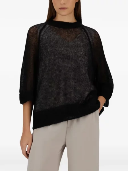 Tricou Herno cu mânecă raglan negru