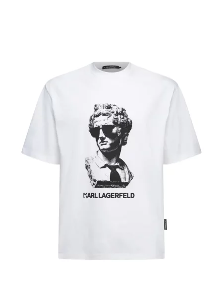 Tricou Karl Lagerfeld cu imagine alb