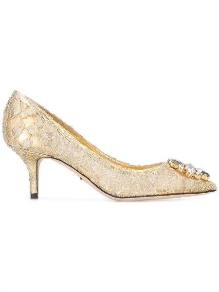 Pantofi cu toc Dolce & Gabbana din dantelă