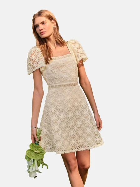 Love & roses Rochie crem