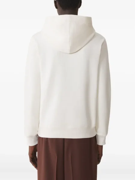 Hanorac cu glugă Lanvin cu broderie alb