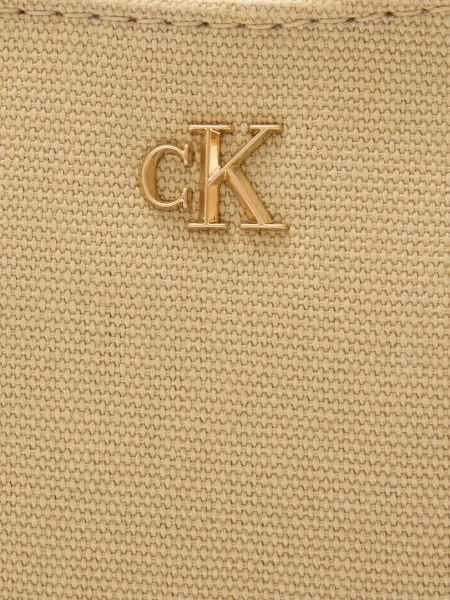Сумка Calvin Klein из канваса бежевая