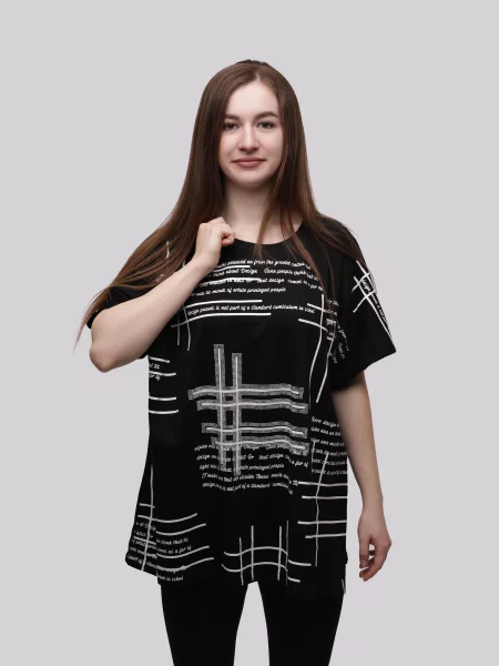 Футболка STREAM віскоза/поліестер чорний