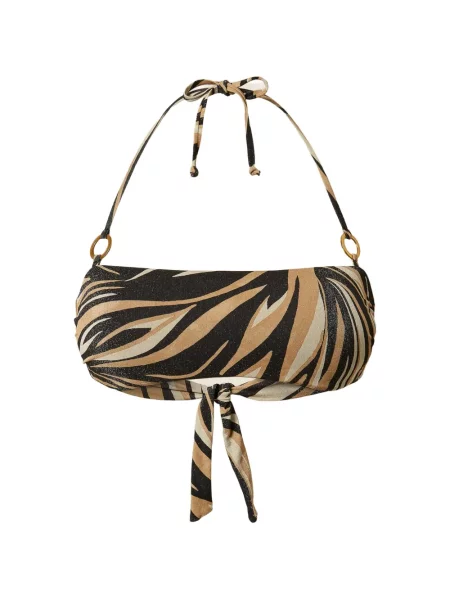 Bikini Twinset cu imagine cu model zebră negru