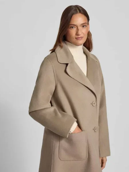 Płaszcz w kroju regular fit z mieszanki wełny z kołnierzem z połami Fuchs Schmitt