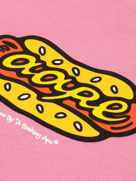 Tricou Aape By A Bathing Ape cu imagine roz