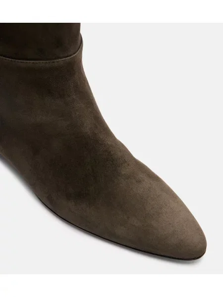 Cizme Gianvito Rossi din piele de căprioară verde