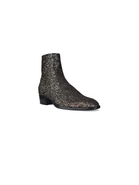 Botki Saint Laurent skórzane czarne