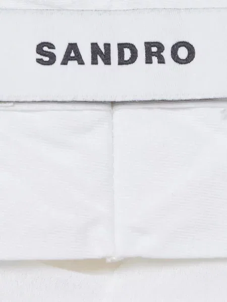 Σορτς Sandro με ψηλή μέση tweed λευκό