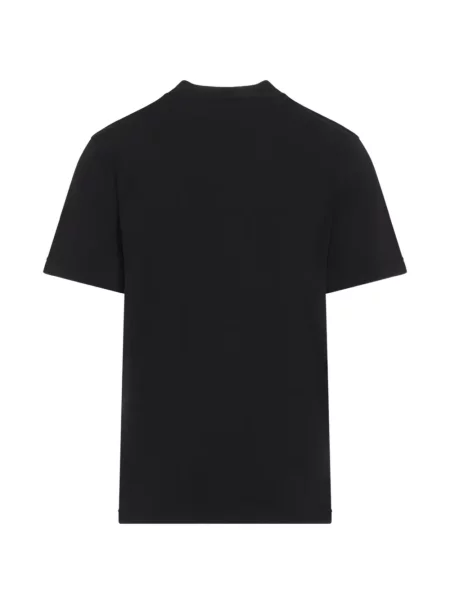 Scurt tricou Moncler cu broderie negru
