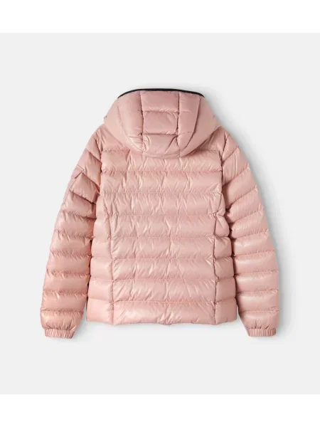 Pūkinė striukė Moncler Enfant rožinė