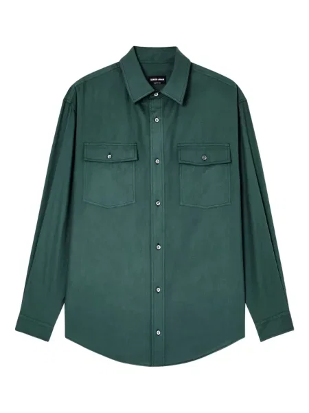 Dugo košulja Giorgio Armani zelena