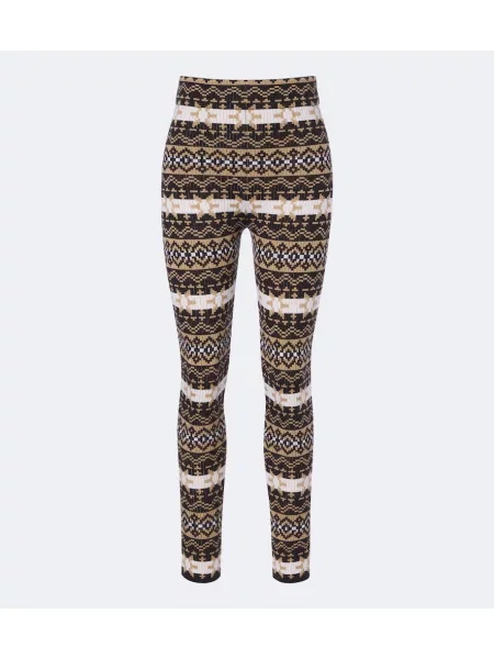 Leggings Jean Paul Gaultier de lână maro